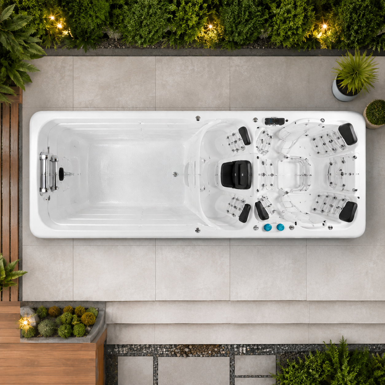 AQUA DRIVE 5.8M - 5-Person Swim Spa With Audio Bluetooth