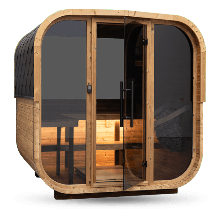 Hanscraft Quadra X Wooden Back Outdoor Sauna for 2-4 Persons