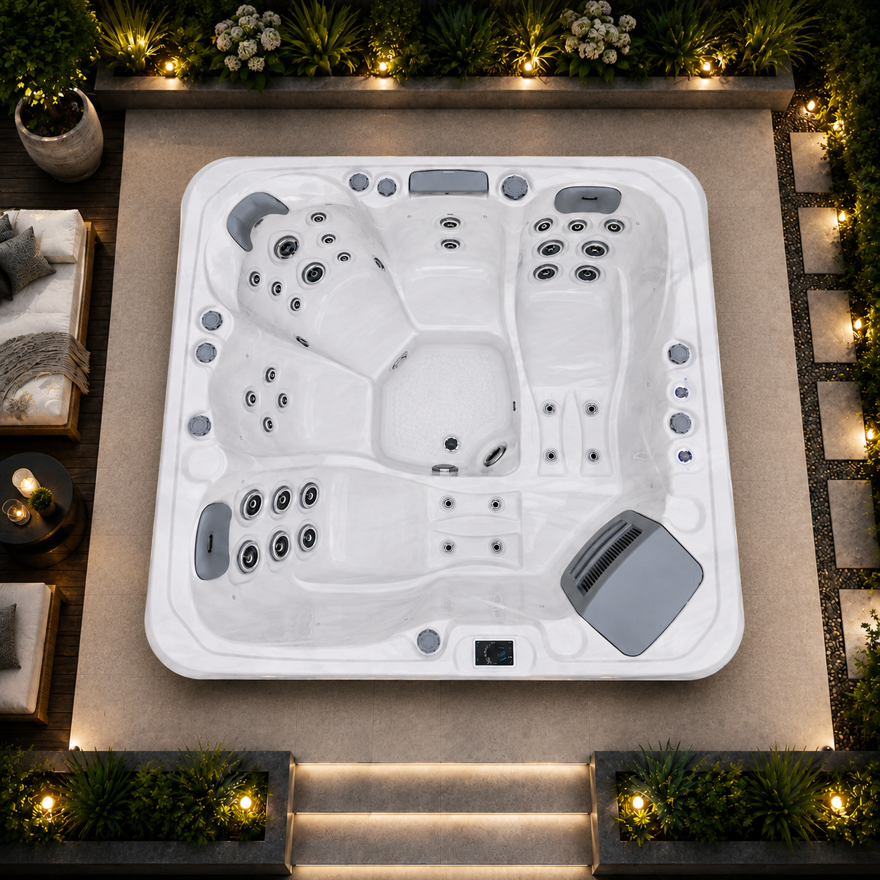 MALIKO ELITE - 5 Person Hot Tub With Audio Bluetooth