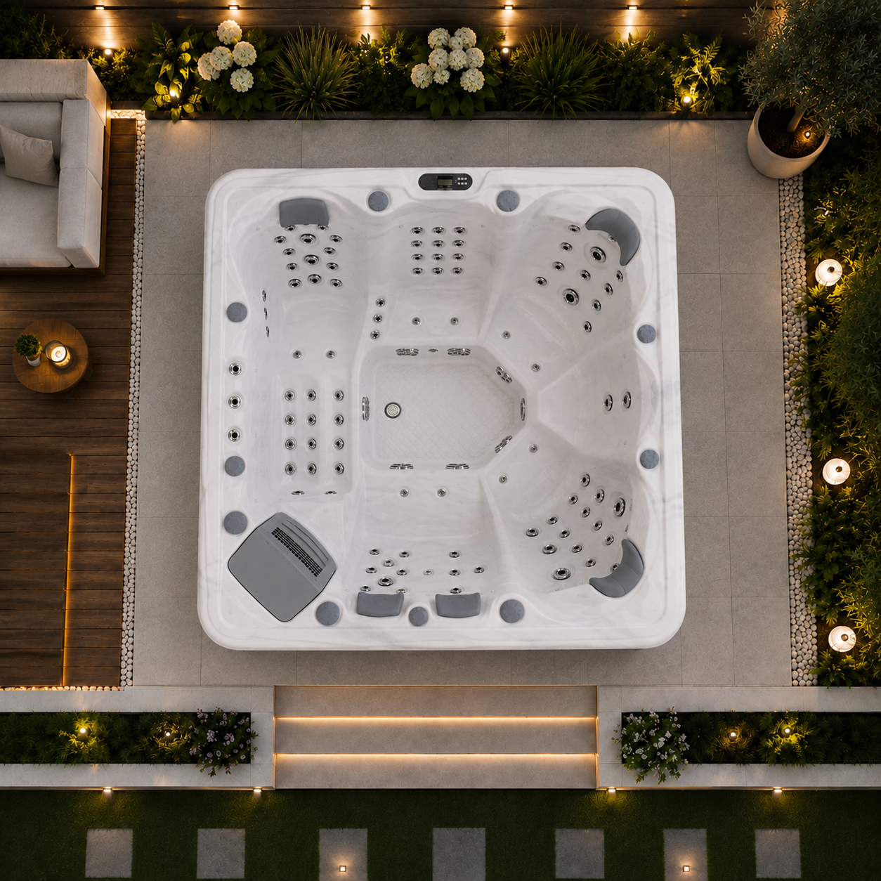 SAPPHIRE ADVANCED - 8 Person Hot Tub With Audio Bluetooth