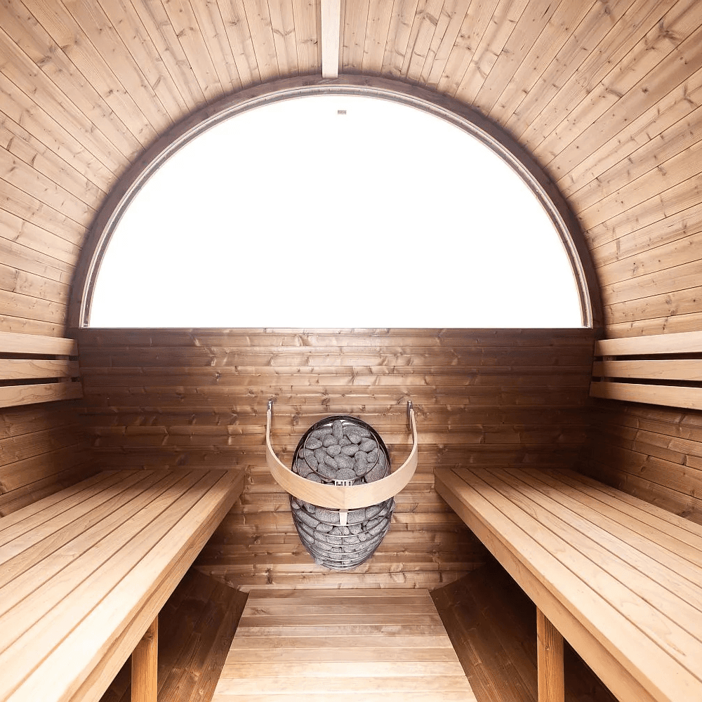 Hanscraft Barrel 225 Wooden Back 2 Person Outdoor Sauna