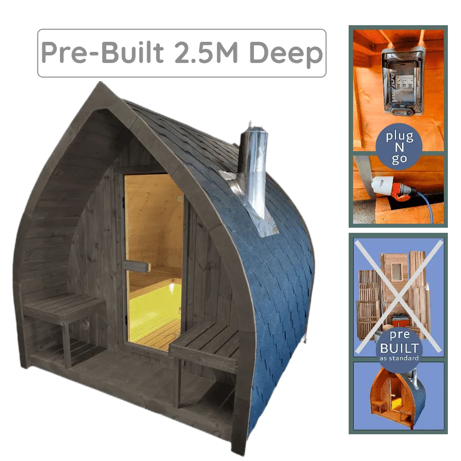 Sunbeach Leaf Outdoor Sauna (Pre-Built) - Hot Tub Liverpool