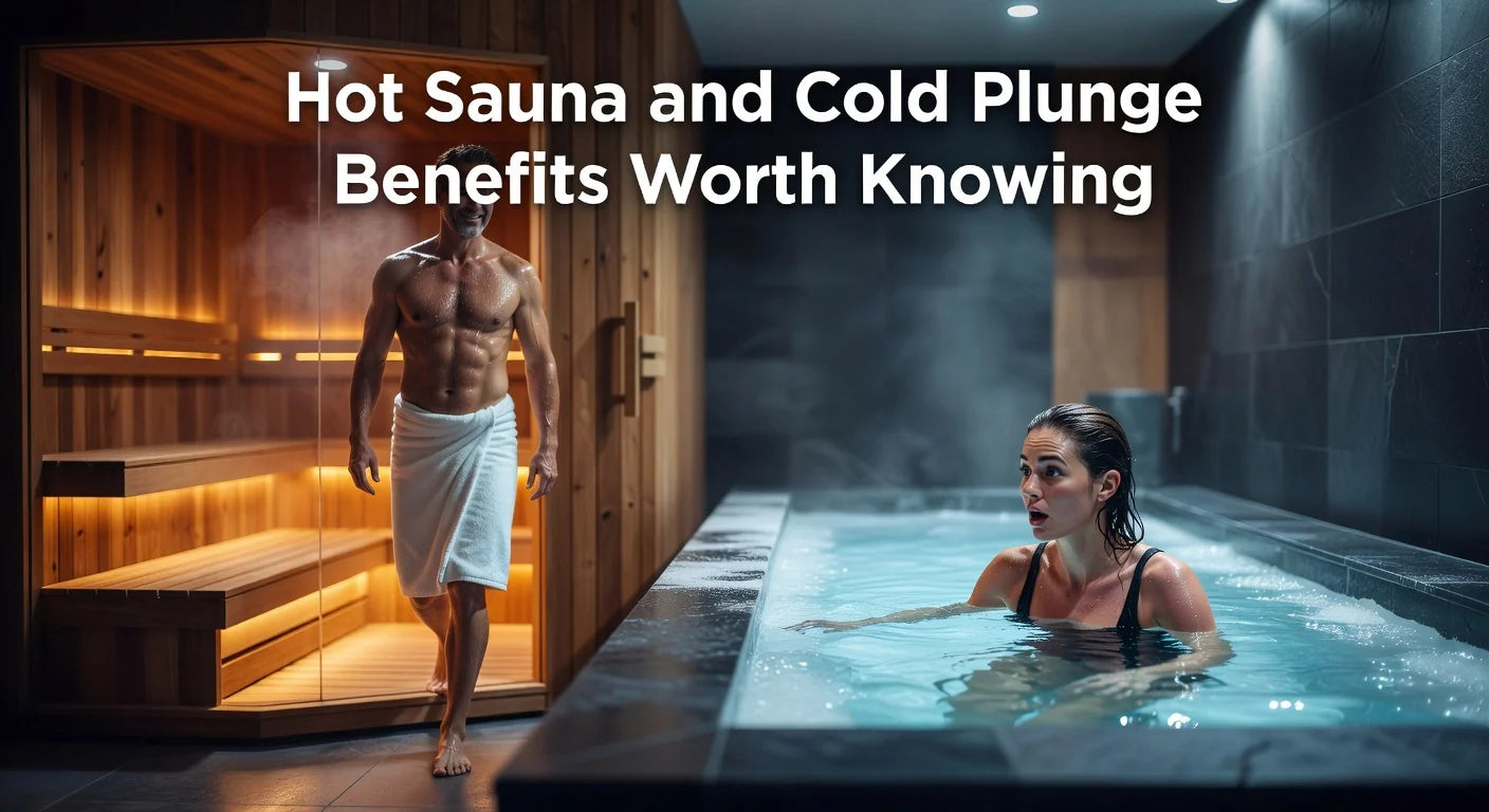 Professional header image for list-based article: Hot Sauna and Cold Plunge Benefits Worth Knowing