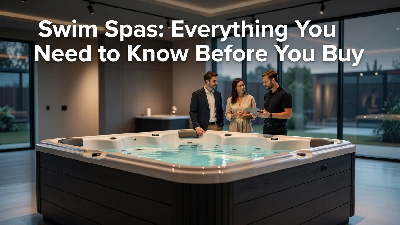 Professional header image for list-based article: Swim Spas: Everything You Need to Know Before You Buy