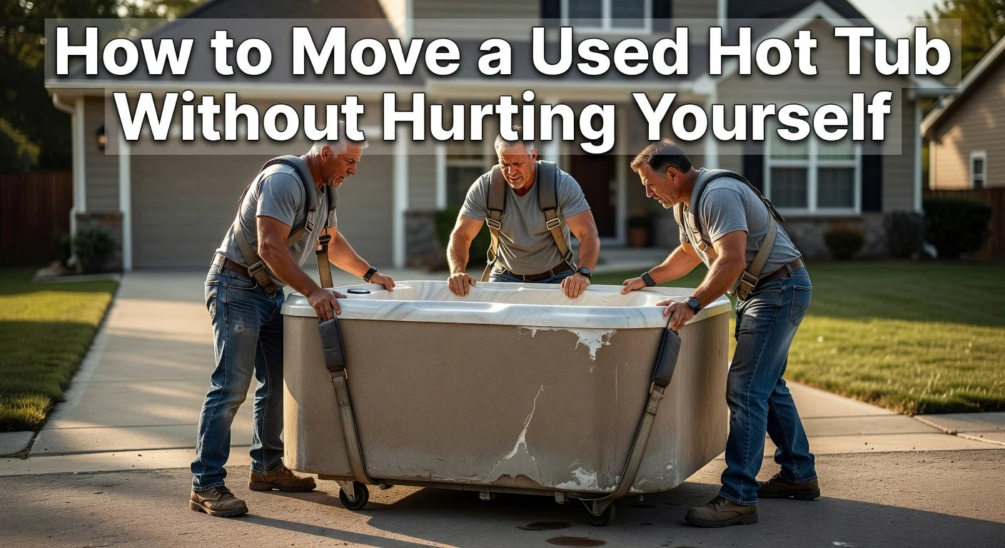 Professional header image for step-by-step guide: How to Move a Used Hot Tub Without Hurting Yourself
