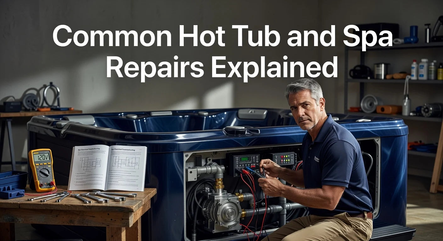 Professional header image for list-based article: Common Hot Tub and Spa Repairs Explained