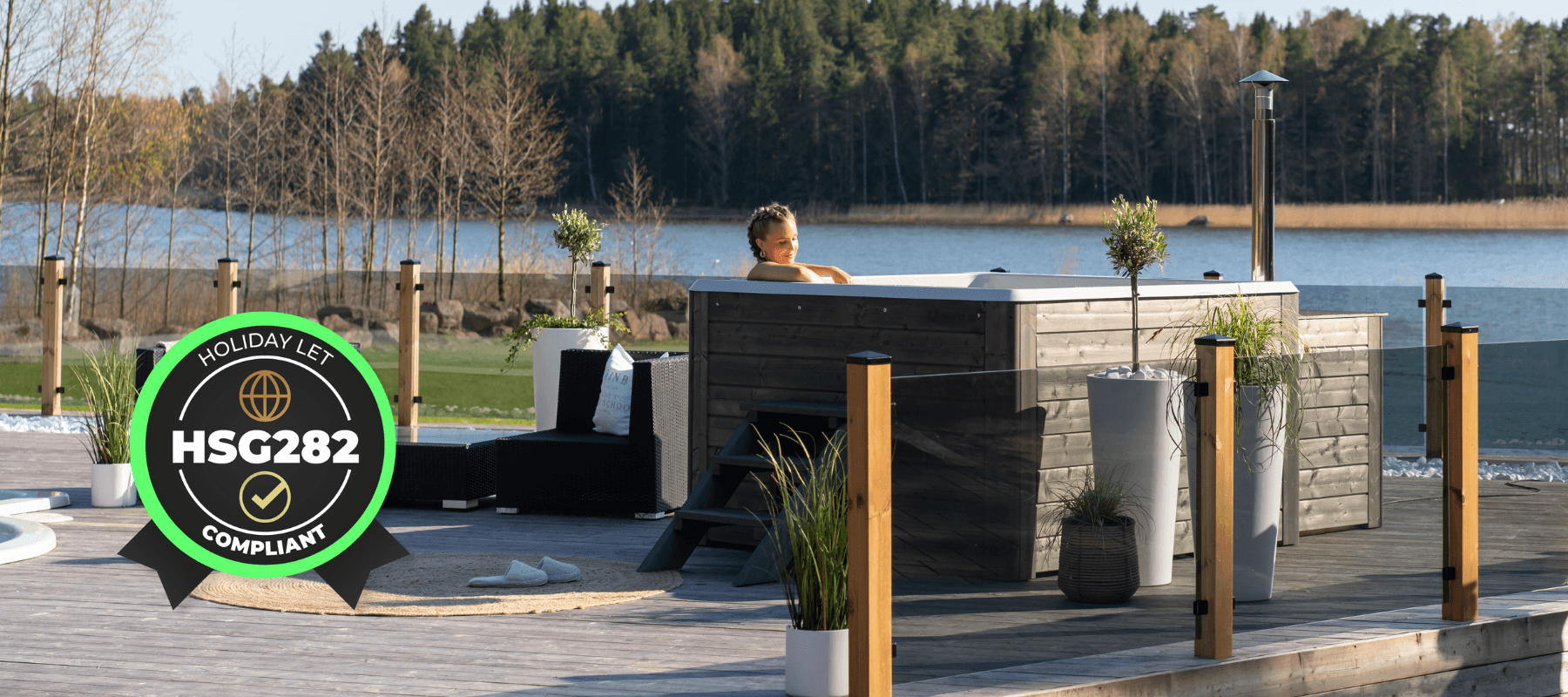 Holiday Let Glamping Lodge Eco Hot Tubs HSG282 Compliant