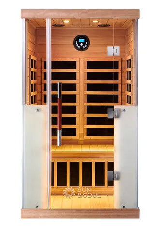 sun & soul 2 person infrared sauna available at hot tub liverpool