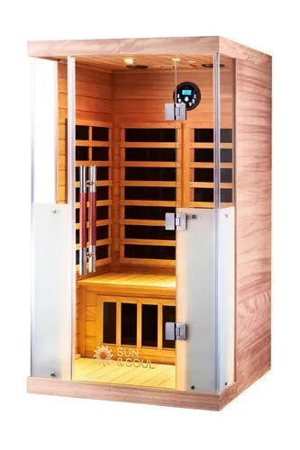 sun & soul 2 person infrared sauna available at hot tub liverpool