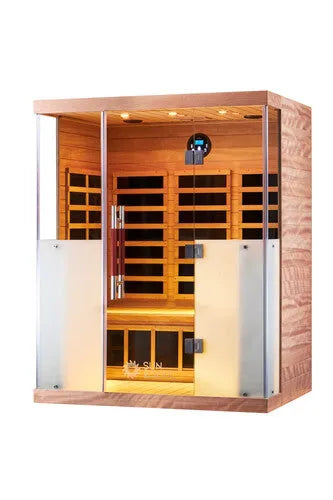 sun & soul 3 person infrared sauna available at hot tub liverpool