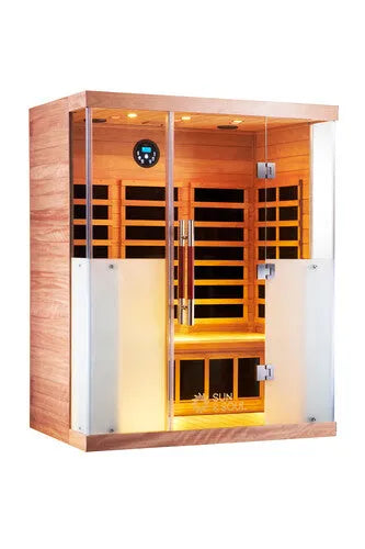 sun & soul 3 person infrared sauna available at hot tub liverpool