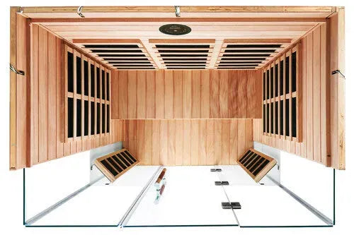 sun & soul 3 person infrared sauna available at hot tub liverpool