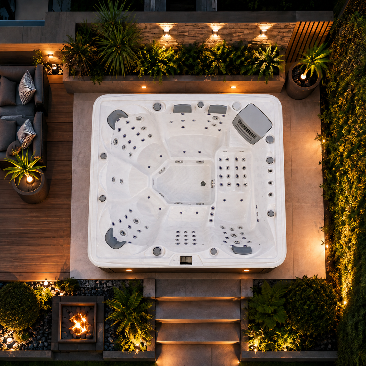 SAPPHIRE ELITE - 8 Person Hot Tub With Audio Bluetooth