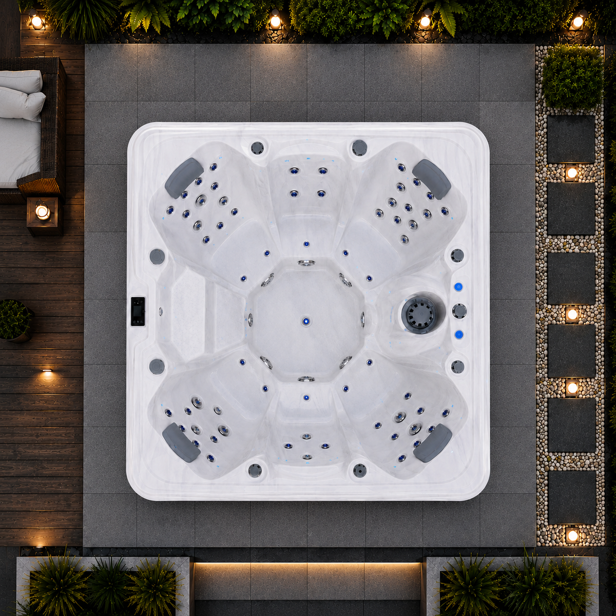 AZURE ELITE - 6 Person Hot Tub With Audio Bluetooth