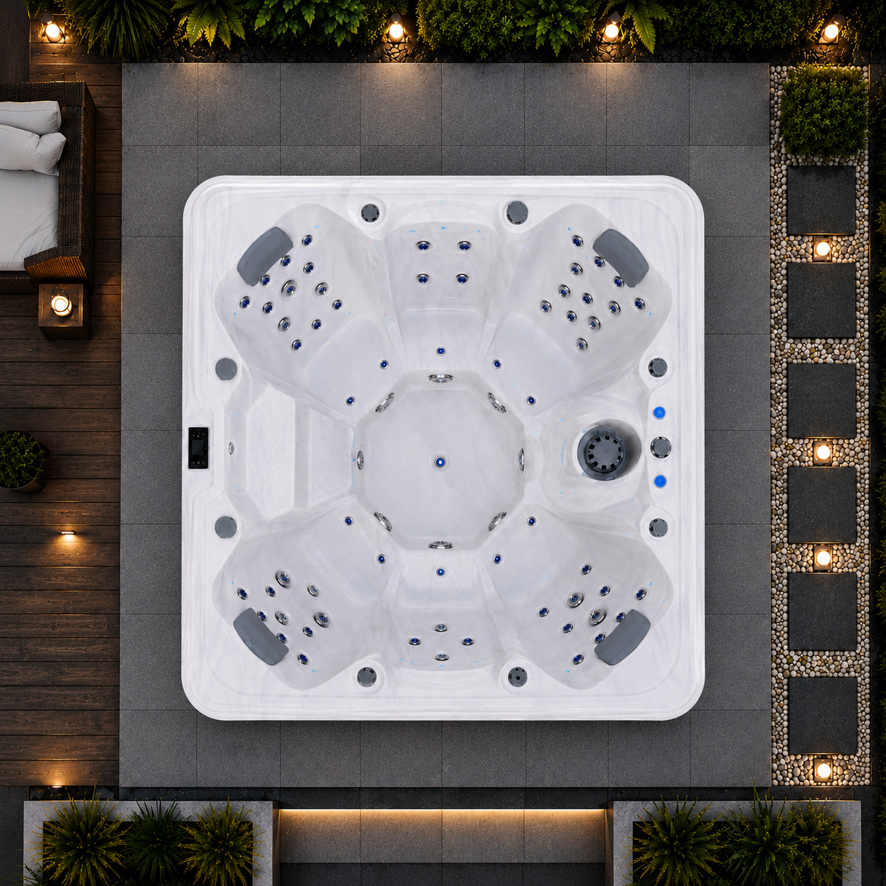 AZURE ELITE - 6 Person Hot Tub With Audio Bluetooth