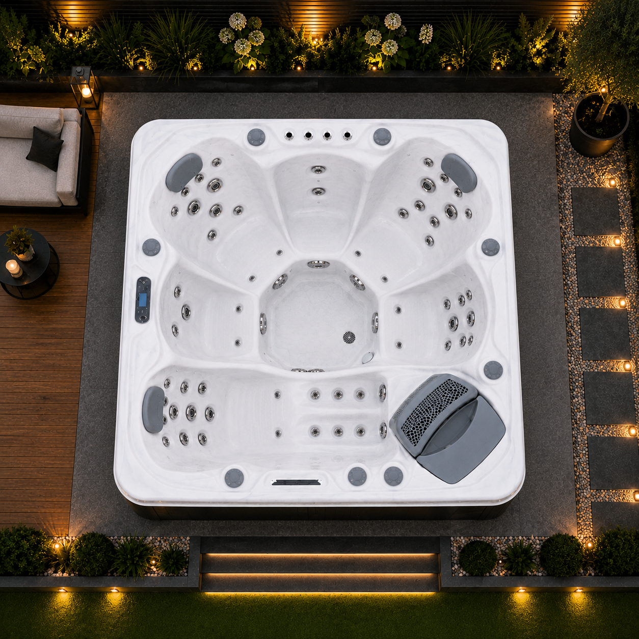 ONYX ADVANCED - 6 Person Hot Tub With 1 Lounger
