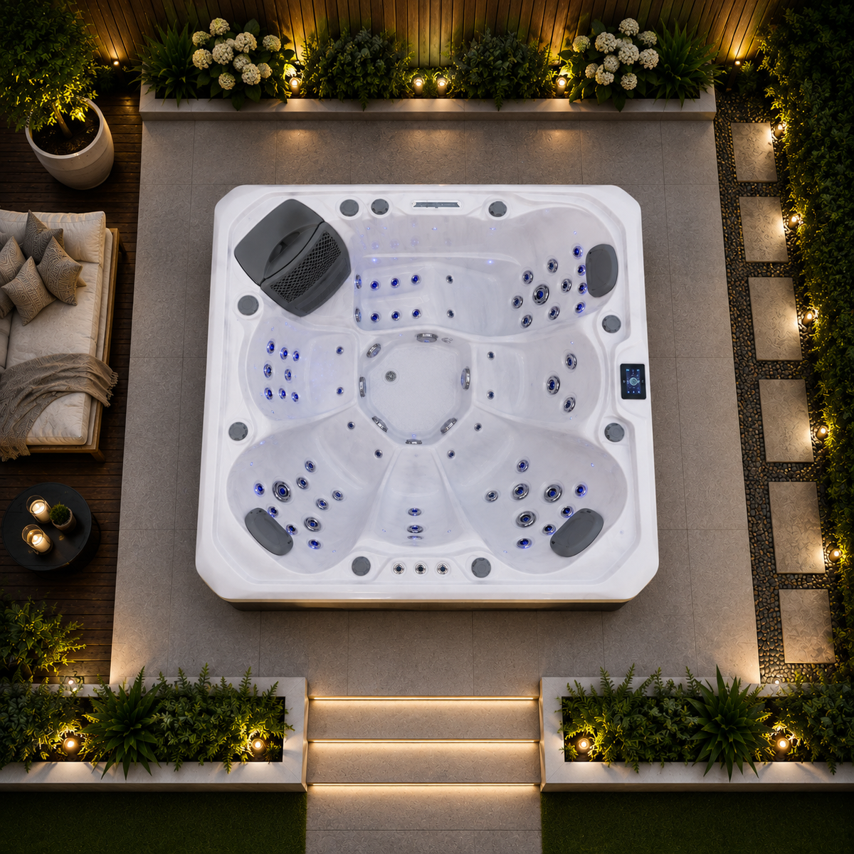 ONYX ELITE - 6 Person Hot Tub With Audio Bluetooth