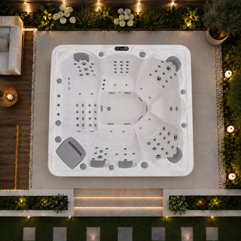 SAPPHIRE ELITE - 8 Person Hot Tub With Audio Bluetooth
