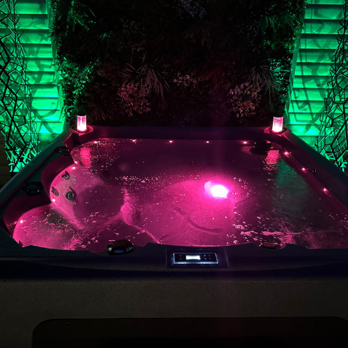 laguna hot tub pink lights availabe at hot tub liverpool 