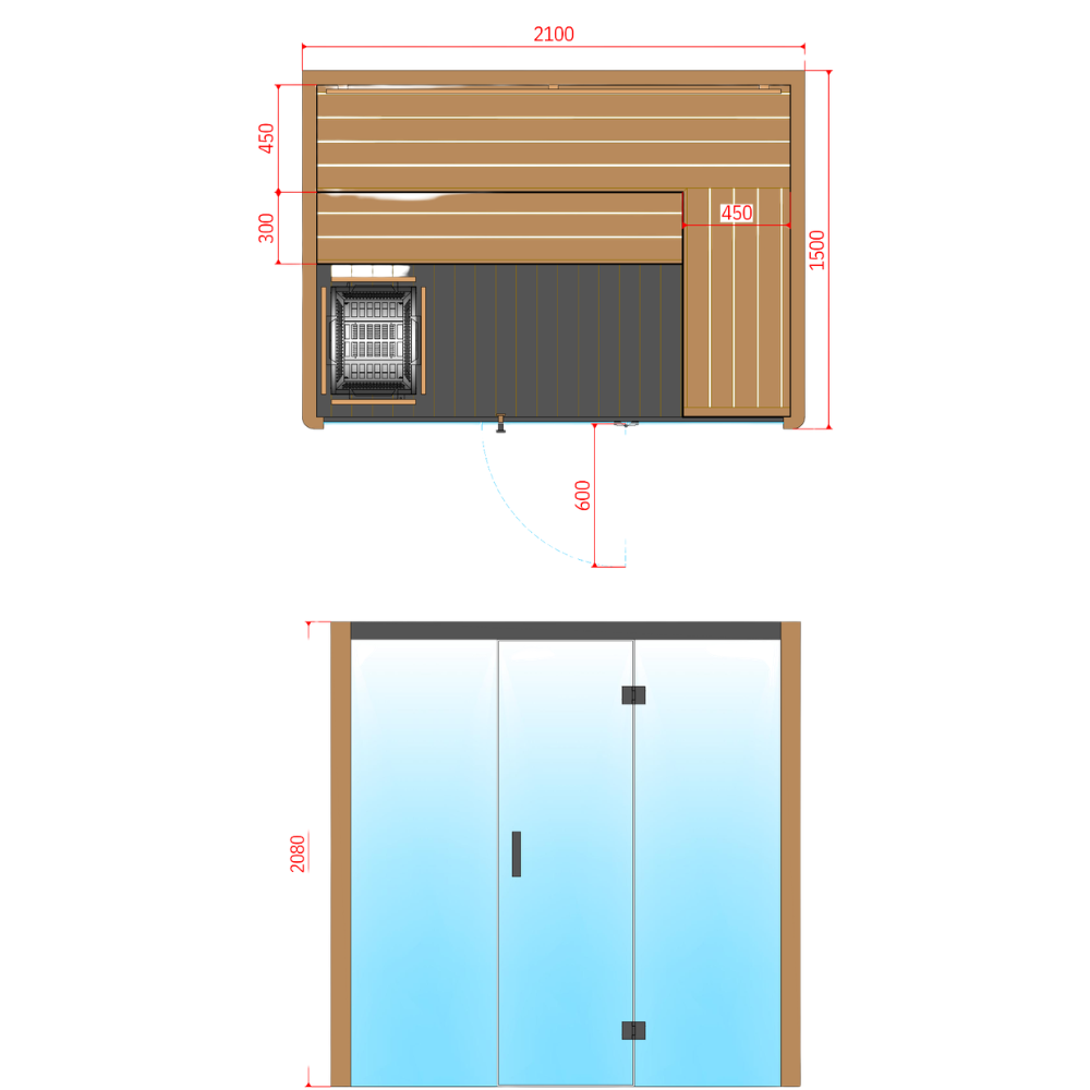 Hanscraft Pure Essential Indoor Sauna - 4 Person