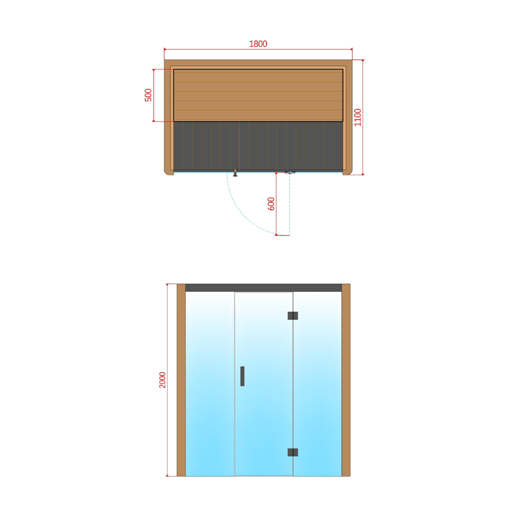 Hanscraft OKA Aura 3 Person Sauna - Premium Infrared Experience