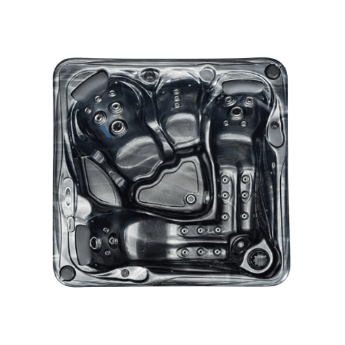 Top view of Neptune 4-seater hot tub with hydrotherapy jets.