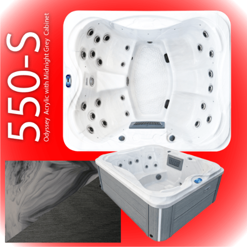 sunbeach 550-s hot tub odyssey grey available at hot tub liverpool 