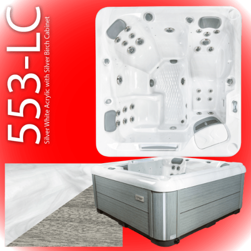 sunbeach 553-lc white hot tub available at hot tub liverpool 