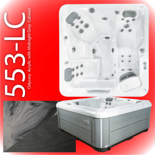 sunbeach 553-lc hot tub odyssey grey available at hot tub liverpool 