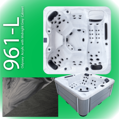 sunbeach 961-l hot tub odyssey grey available at hot tub liverpool