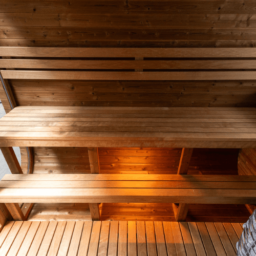 Hanscraft Quadra XL Wooden Back Outdoor Sauna for 4-6 Persons