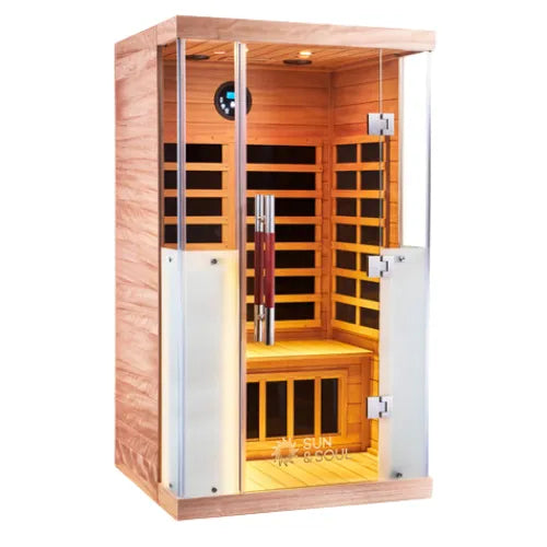 sun & soul 2 person infrared sauna available at hot tub liverpool