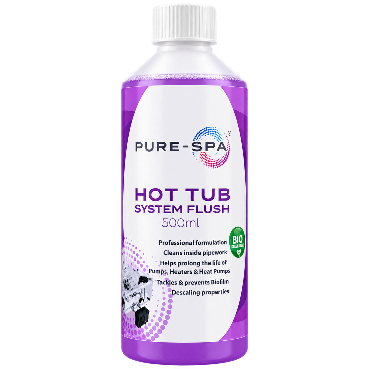 Pure Spa Hot Tub Flush 500ml