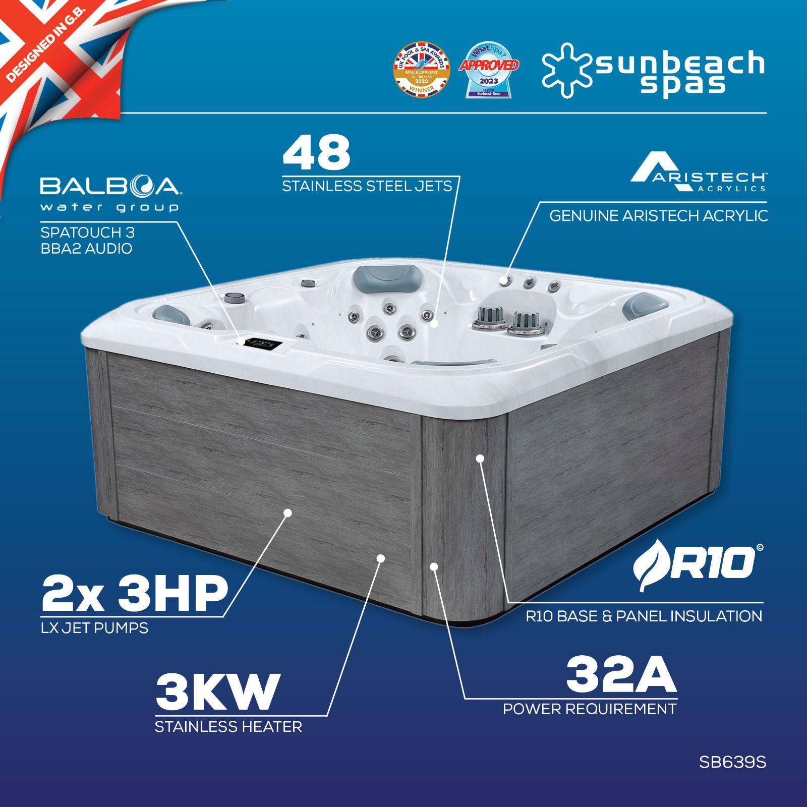 SB639S – 7 Person Executive Range Hot Tub Sunbeach Spas MEGA SALE! - Hot Tub Liverpool