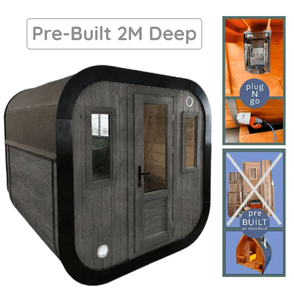 Sunbeach Cubic Outdoor Sauna (Pre-Built) - Hot Tub Liverpool