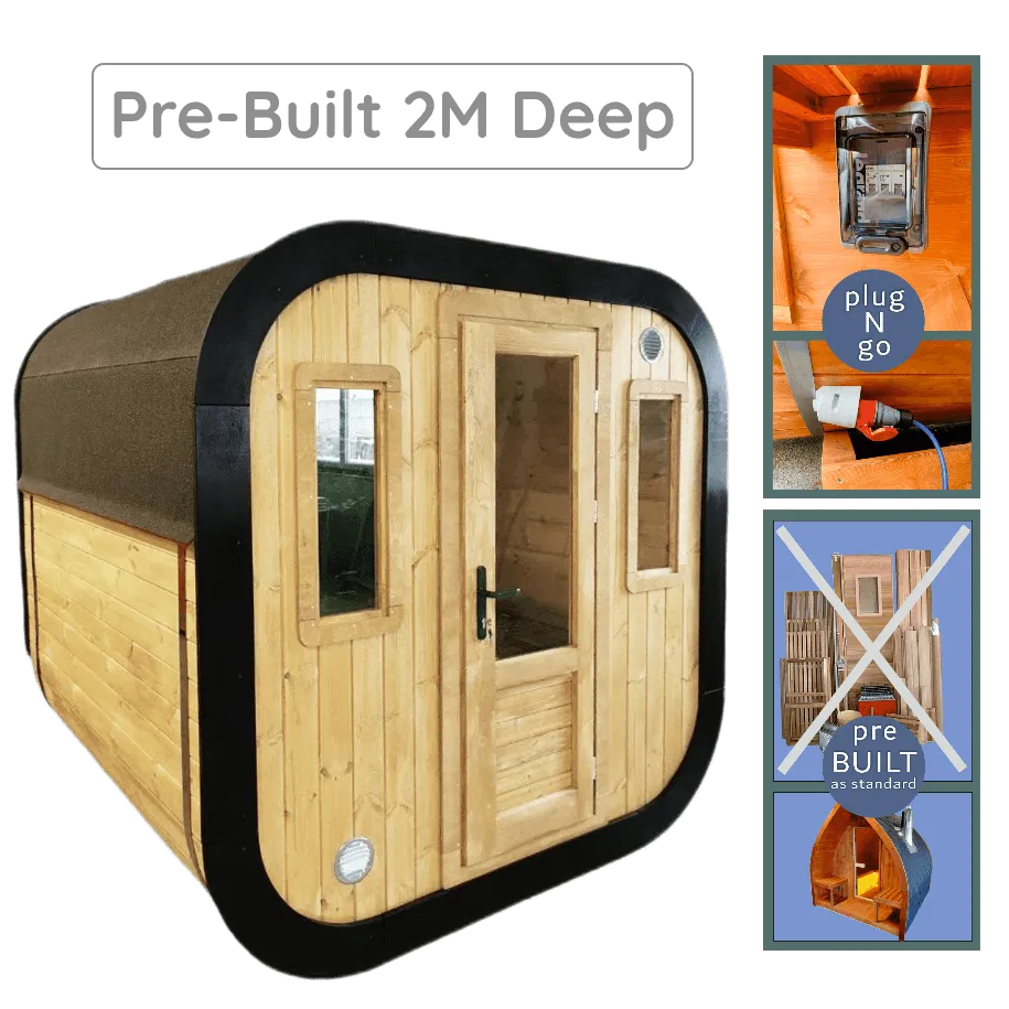 Sunbeach Cubic Outdoor Sauna (Pre-Built) - Hot Tub Liverpool