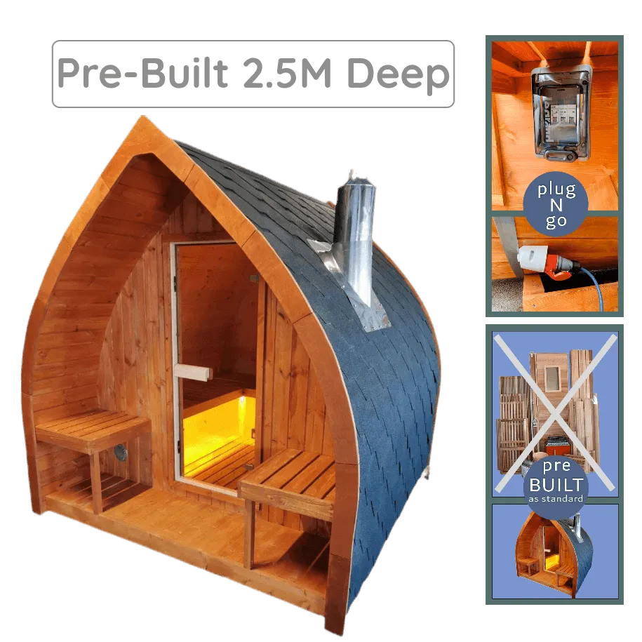 Sunbeach Leaf Outdoor Sauna (Pre-Built) - Hot Tub Liverpool