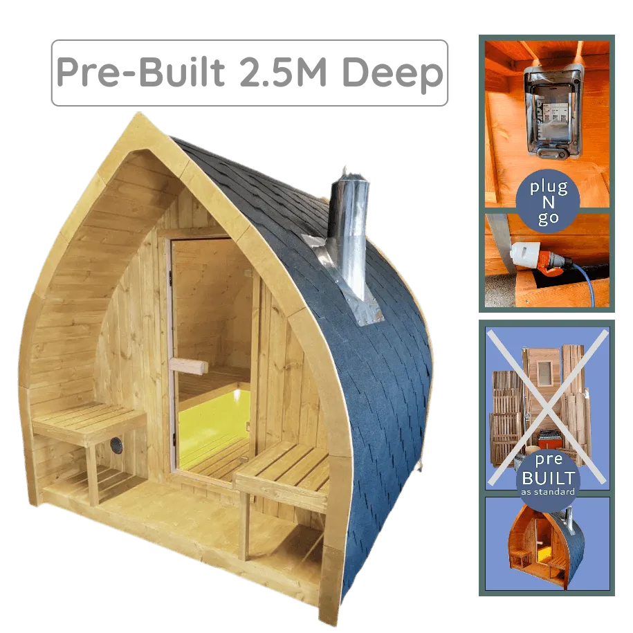 Sunbeach Leaf Outdoor Sauna (Pre-Built) - Hot Tub Liverpool